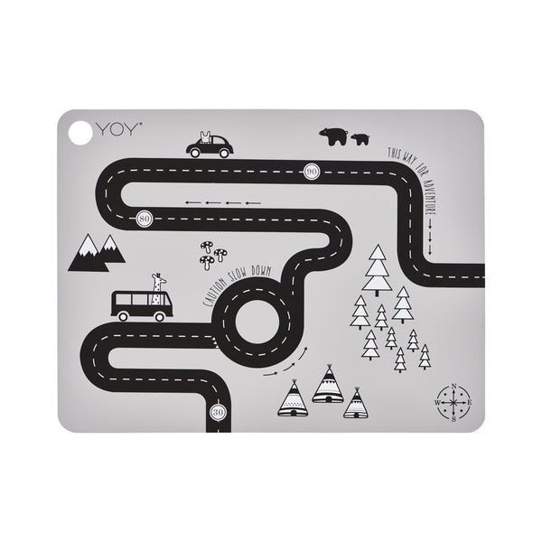 initial Genoptag Opfattelse Placemat Adventure - Light Grey – oyoy.us