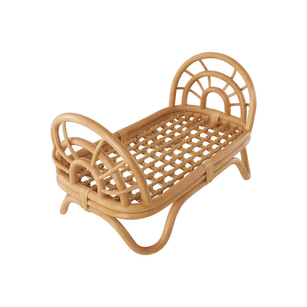 wicker doll bed