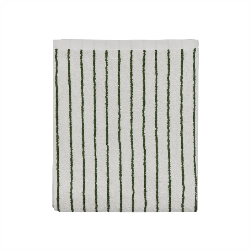 Raita Towel - Medium - Green/Offwhite