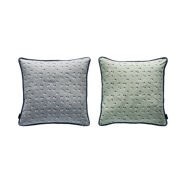 Duo Cushion - Minty / Grey