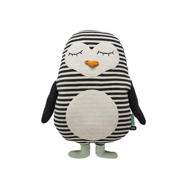 Penguin Pingo Cushion - White / Black