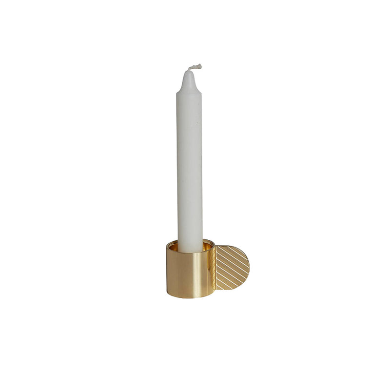 Art Candleholder - Circle - Brass