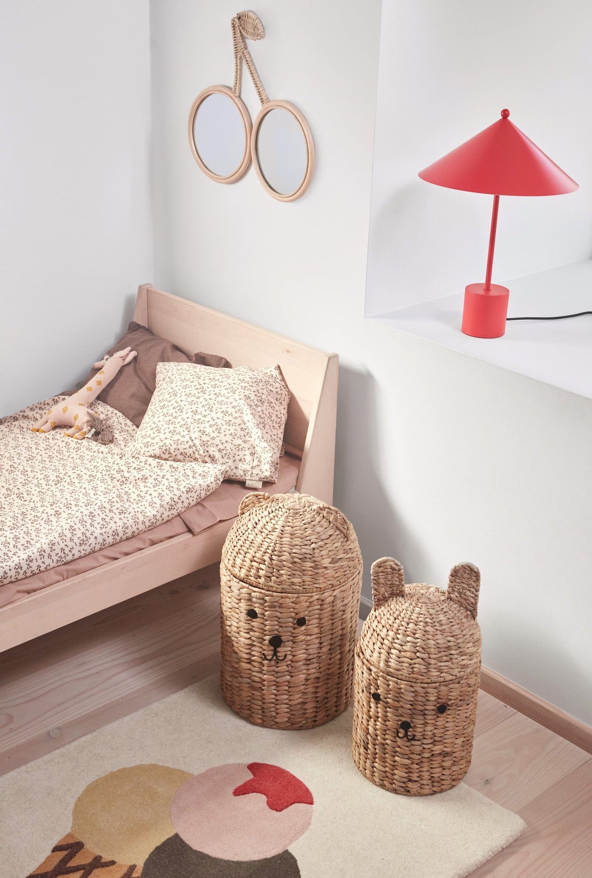 Cherry Rattan Wall Mirror – oyoy.us