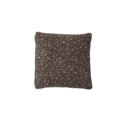 Quilted Aya Cushion - Brown / Offwhite