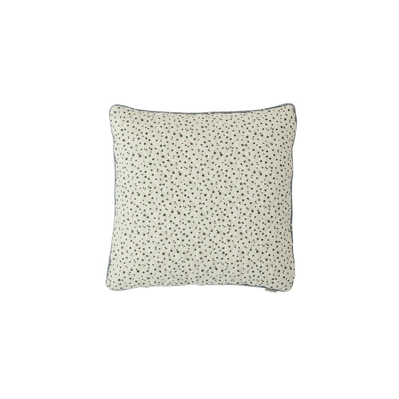 Quilted Aya Cushion - Brown / Offwhite