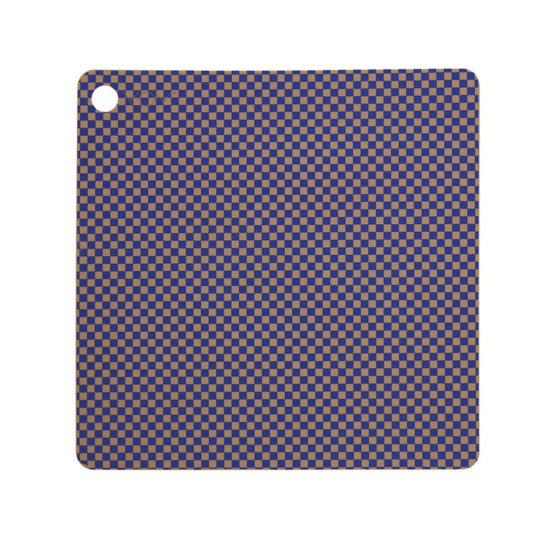 Placemat Checker - Pack of 2 - Optic Blue