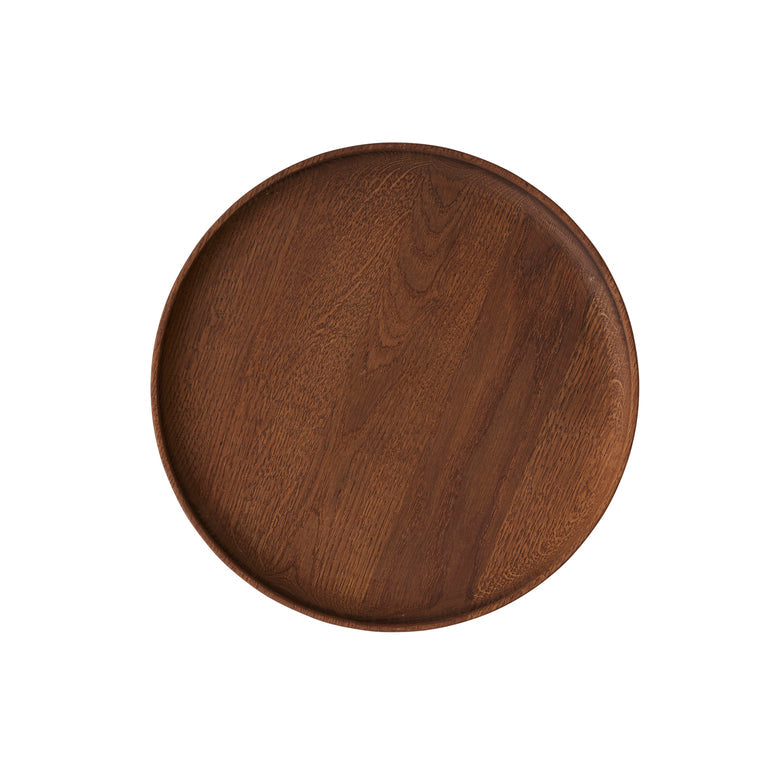 Inka Wood Tray Round - Large - Dark –