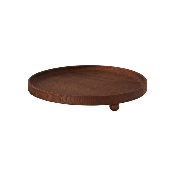 Inka Wood Tray Round - Large - Dark