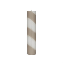 Candy Candle - Large in Clay/White 1
