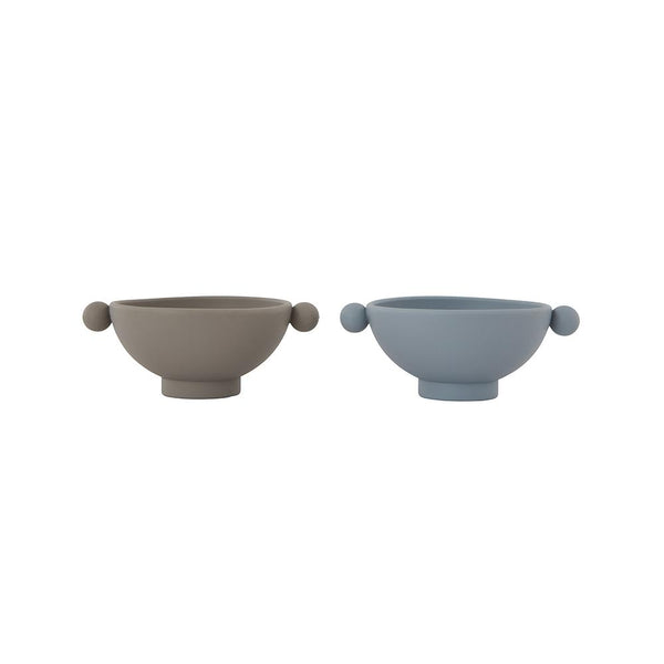 Tiny Inka Bowl - Set of 2 - Dusty Blue / Clay