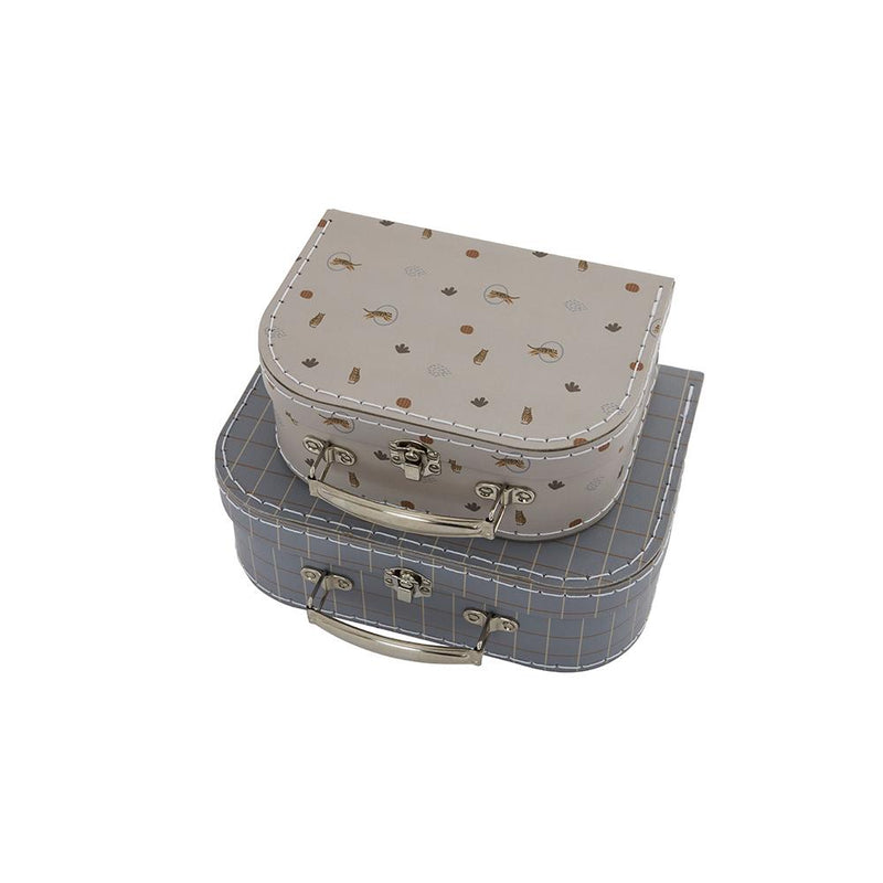 Mini Suitcase - Tiger & Grid