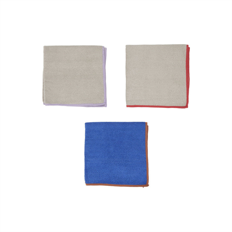 Mundus Microfiber Dish Cloth in Clay and Optic Blue –