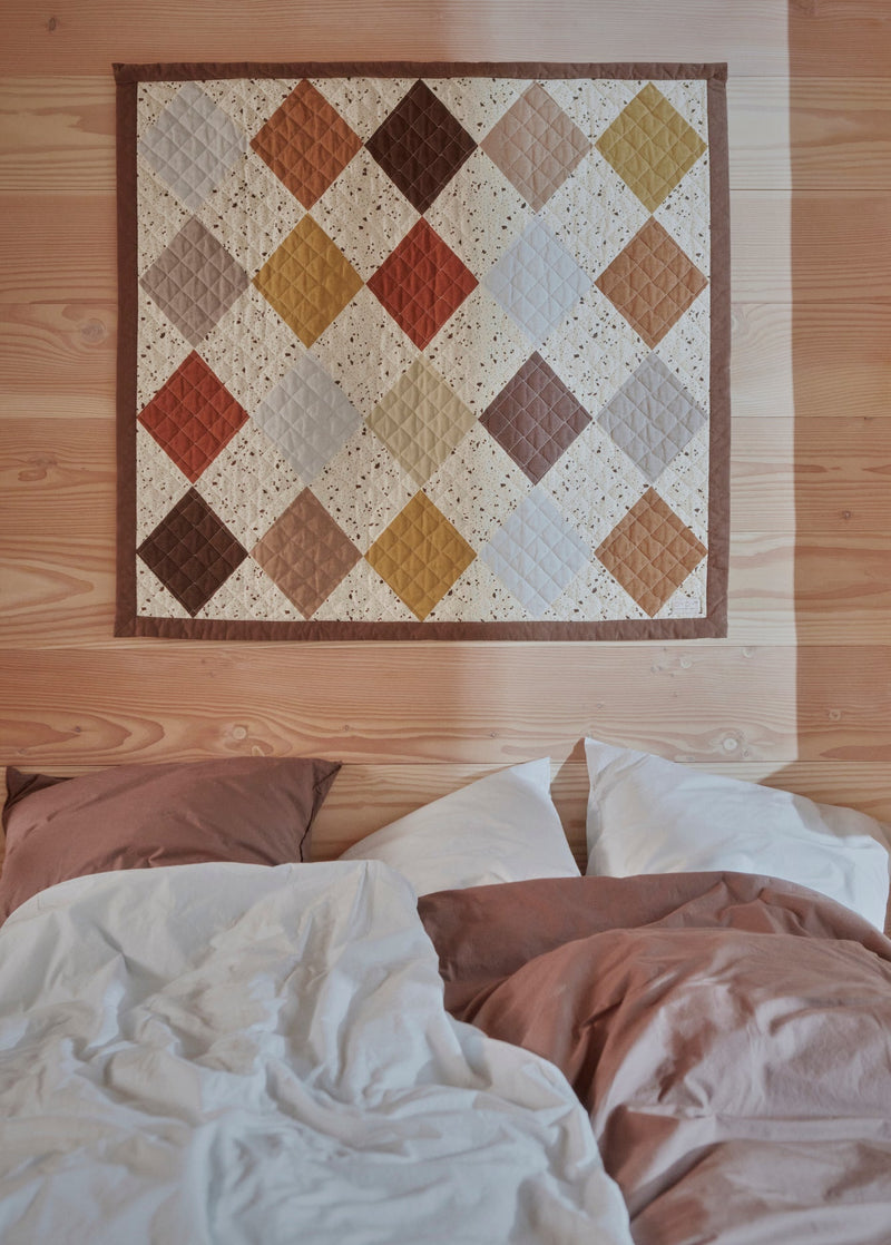 Quilted Aya Wall Rug - Large - Brown