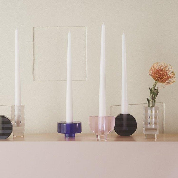 Round Graphic Candleholder in Black design by OYOY