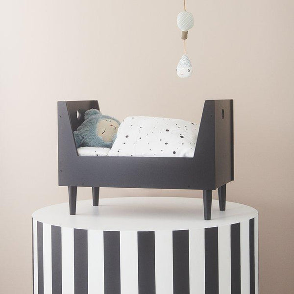 Retro Doll Bed in Dark Grey design by OYOY