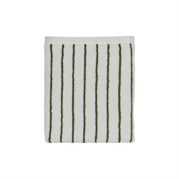Raita Towel - Green/Offwhite