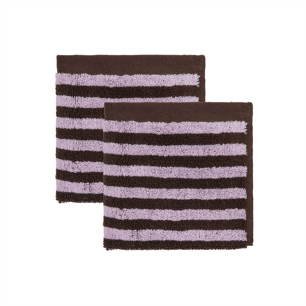 Raita Wash Cloth - Pack of 2 - Purple/Brown