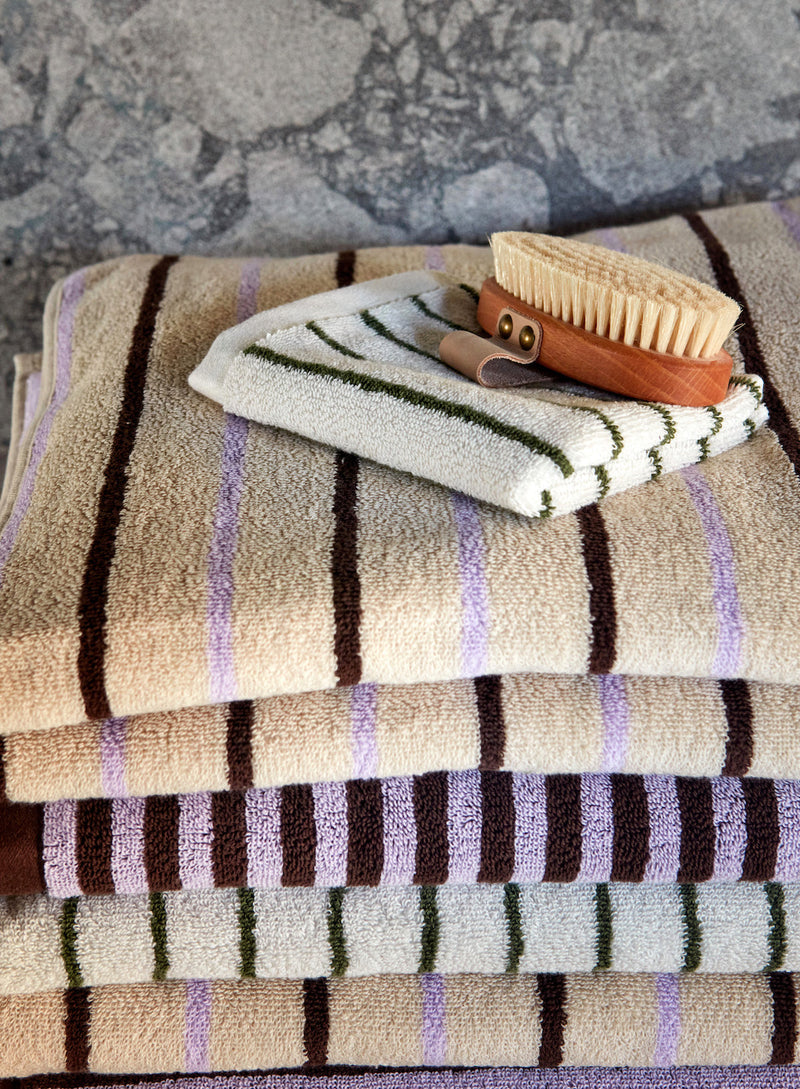 Raita Towel - Large - Purple/Clay/Brown