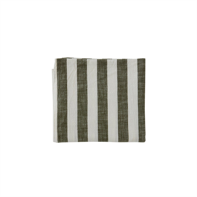 Striped Tablecloth - Small - Olive