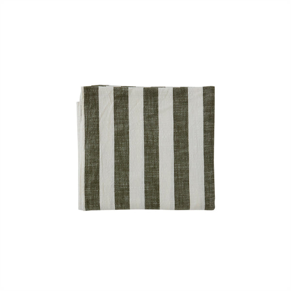 Striped Tablecloth - Large - Olive