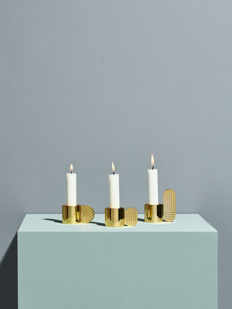 Art Candleholder in Brass in Various Shapes design by OYOY